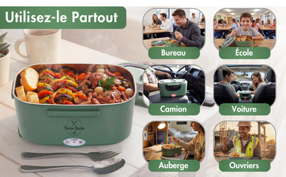 Boîte Repas Chauffante Electrique en Inox
